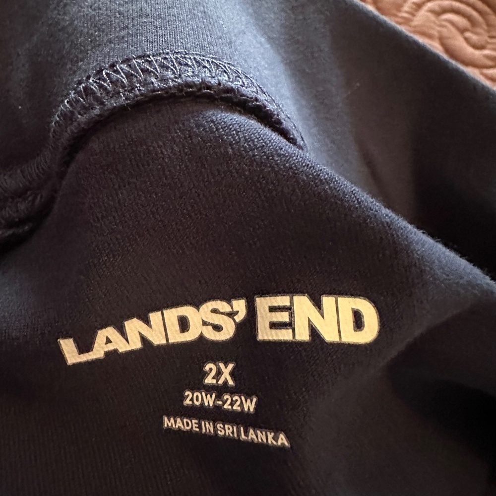 Lands' End Women's 2x Starfish Mid Rise Pull On Crop Pants - Picture 4 of 5